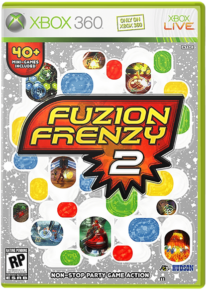 Fuzion Frenzy 2 cover art for Xbox 360 (X360) multiplayer party video game