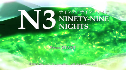Ninety-Nine Nights start screen for Xbox 360 (X360) hack-and-slash action role-playing video game