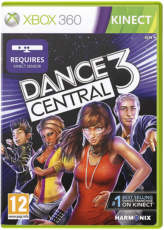 Dance Central 3 cover art for Xbox 360 (X360) music rhythm dance video game