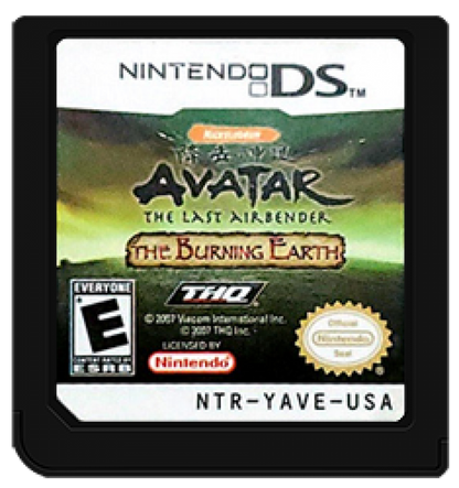 Avatar: The Last Airbender – The Burning Earth cartridge for Nintendo DS (DS) action adventure video game