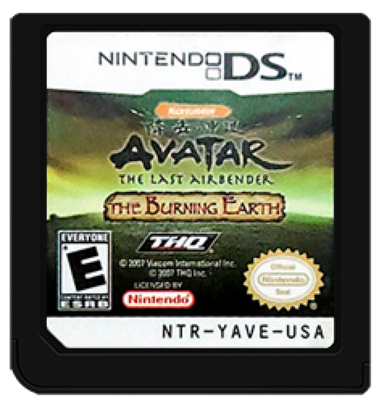 Avatar: The Last Airbender – The Burning Earth cartridge for Nintendo DS (DS) action adventure video game