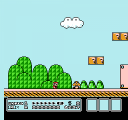 Super Mario Bros. 3 gameplay image for Nintendo Entertainment System (NES) retro video game