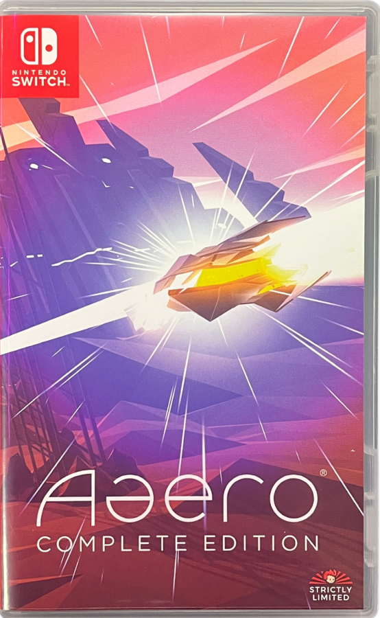 Aaero Complete Edition Nintendo Switch for retro video game enthusiasts featuring rhythm action gameplay music synchronized flight mechanics fast paced shooting sequences neon visual style immersive electronic soundtrack and collectible gaming appeal cover art 