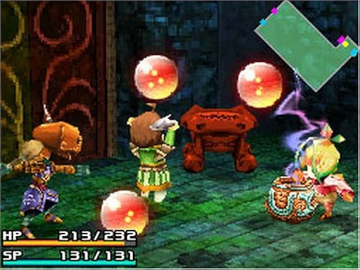 Final Fantasy Crystal Chronicles Ring of Fates game for the Nintendo DS featuring action RPG gameplay with real time combat multiplayer co op and a story driven fantasy adventure with twin protagonists exploring magical worlds gameplay