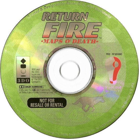 Return Fire: Maps O' Death [Long Box] disc for Panasonic 3DO (3DO) vehicular combat strategy video game