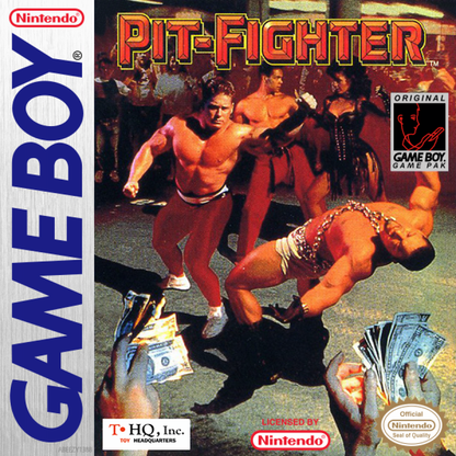 Pit-Fighter Game Boy fighting video game cover art.