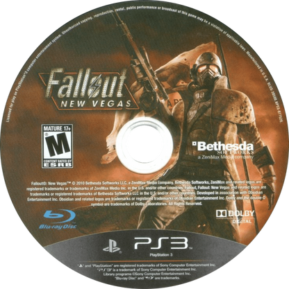 Fallout: New Vegas disc for PlayStation 3 (PS3) video game