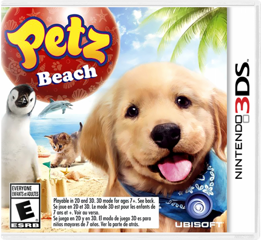 Petz: Beach cover art for Nintendo 3DS (3DS) video game