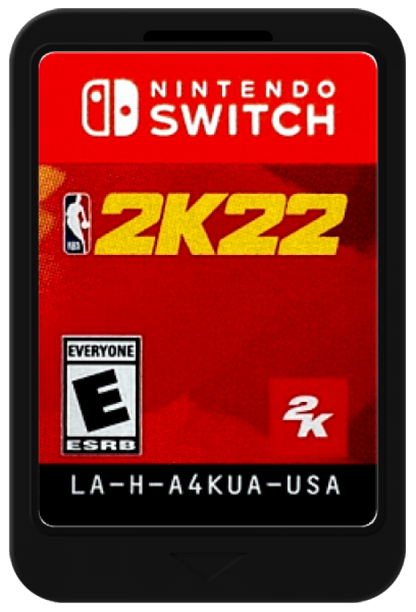 NBA 2K22 Nintendo Switch NS video game featuring basketball sports gameplay NBA teams and players realistic basketball action career mode MyCAREER gameplay competitive matches team management and classic Nintendo Switch sports gaming cartridge art