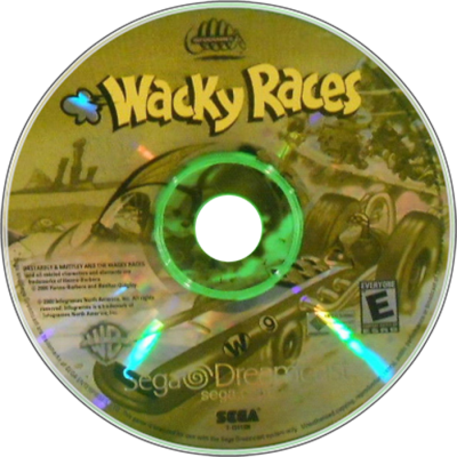 Wacky Races disc art for Sega Dreamcast (DC) video game