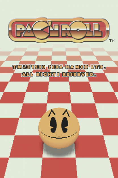 Pac n Roll start screen for Nintendo DS (DS) arcade platforming video game