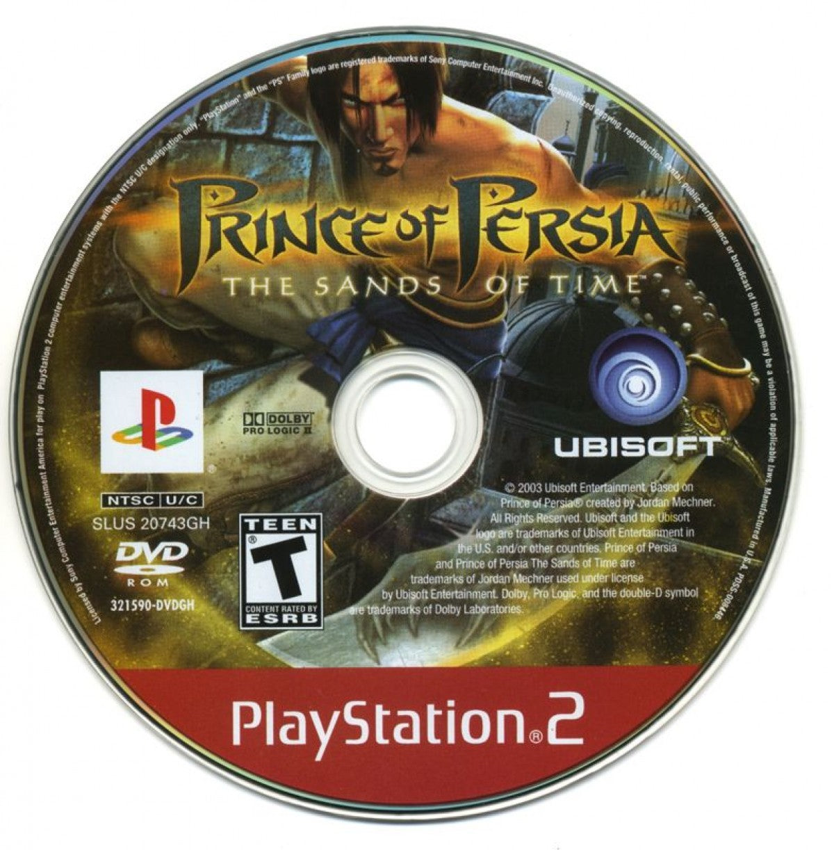 Prince of Persia The Sands of Time Greatest Hits PS2 Sony PlayStation 2 action adventure platformer time manipulation rewind mechanic parkour acrobatics puzzle solving Ubisoft classic story driven gameplay PlayStation 2 software video game title disc