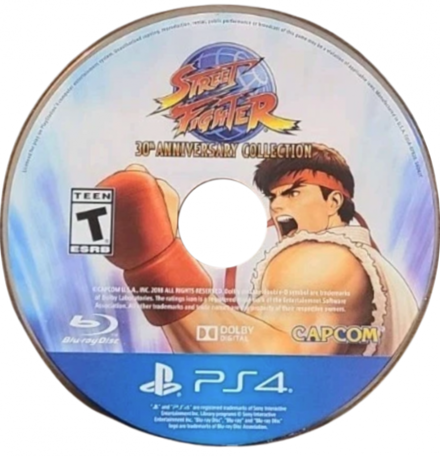 Street Fighter 30th Anniversary Collection – PlayStation 4 (PS4) video game disc, fighting game compilation