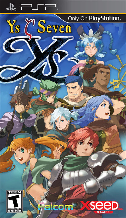 Ys Seven cover art for PlayStation Portable (PSP) action role-playing game