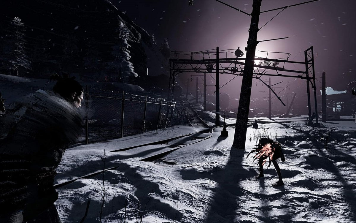 Fade to Silence retro PlayStation 4 video game Fade to Silence survival horror post apocalyptic exploration crafting action adventure console title PlayStation 4 release gameplay