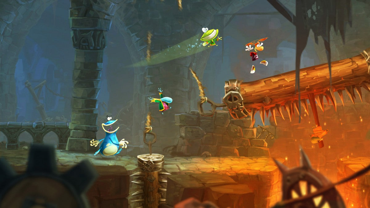 Rayman Legends PlayStation 4 PS4 for platforming video game fans featuring colorful side scrolling gameplay creative levels fast paced movement musical stages challenging obstacles cooperative multiplayer iconic Rayman characters whimsical worlds and collectible gaming appeal gameplay
