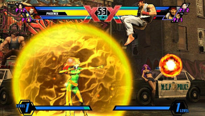Ultimate Marvel vs Capcom 3 PlayStation Vita PS VITA gameplay for retro video game enthusiasts featuring fast paced crossover fighting gameplay iconic Marvel and Capcom character roster combo heavy combat mechanics tag team battles colorful arcade style visuals and portable competitive fighting game experience and collectible gaming appeal