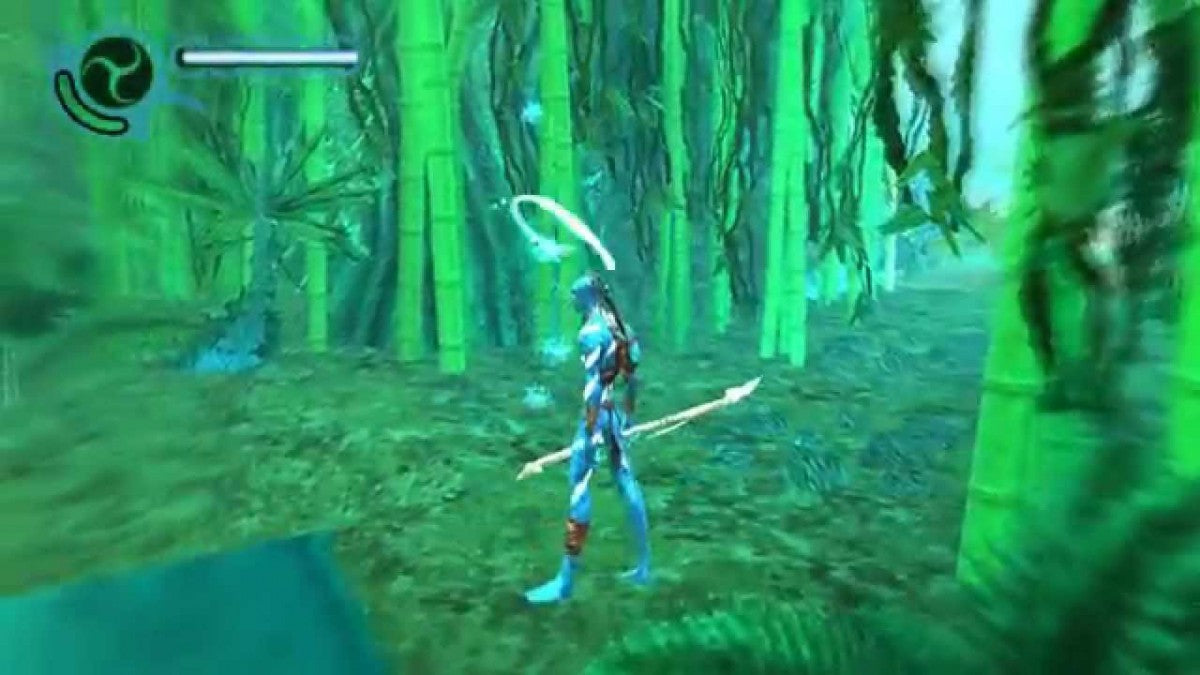 Avatar The Game PlayStation Portable PSP video game, action adventure, sci-fi combat, movie tie-in gameplay, handheld console title gameplay screenshot