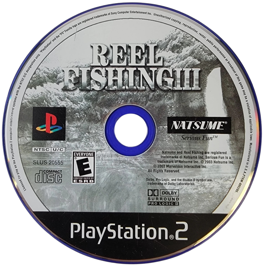 Reel Fishing III – PlayStation 2 (PS2) video game disc, fishing simulation game.