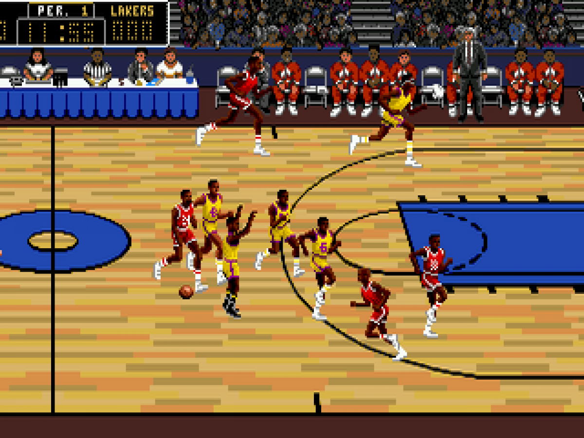Lakers vs. Celtics and the NBA Playoffs gameplay for Sega Genesis (GEN) video game