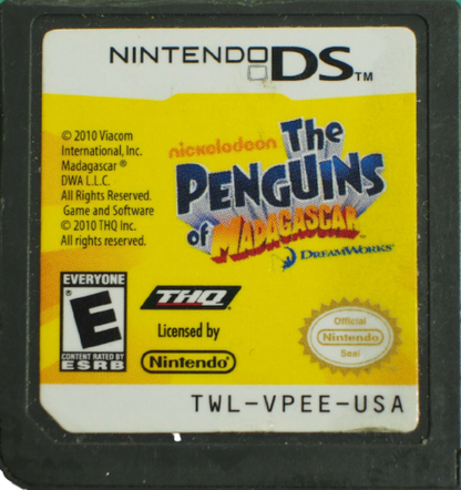 The Penguins of Madagascar cartridge art for Nintendo DS (DS) video game