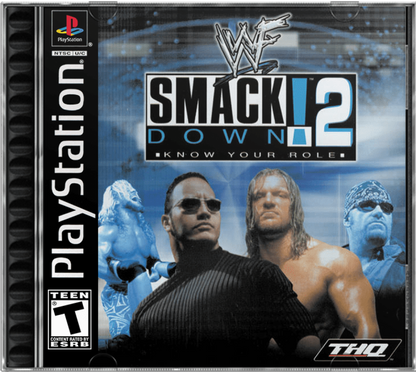 WWF SmackDown! 2: Know Your Role cover art for PlayStation 1 (PS1) wrestling video game