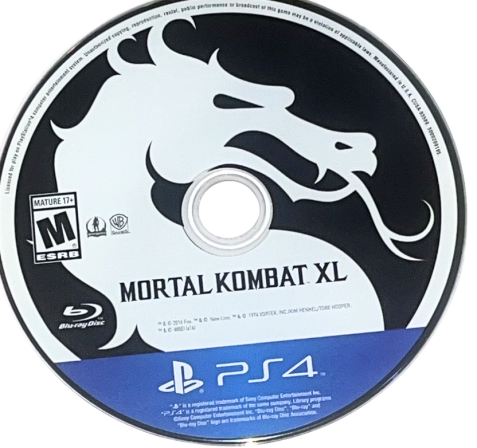 Mortal Kombat XL – PlayStation 4 (PS4) video game disc, fighting game with intense brutal combat and iconic characters