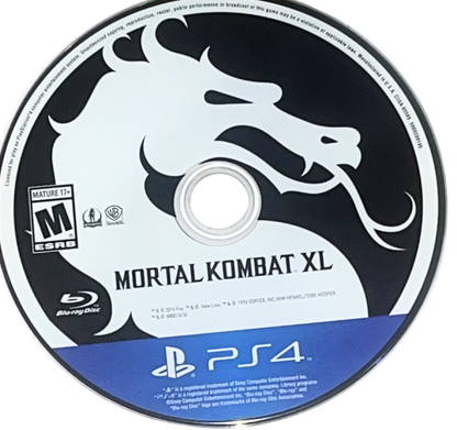 Mortal Kombat XL – PlayStation 4 (PS4) video game disc, fighting game with intense brutal combat and iconic characters
