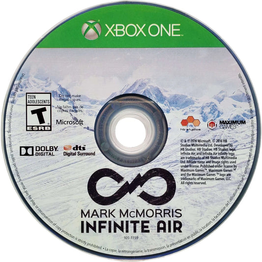 Infinite Air disc for Xbox One (XONE) snowboarding sports simulation video game