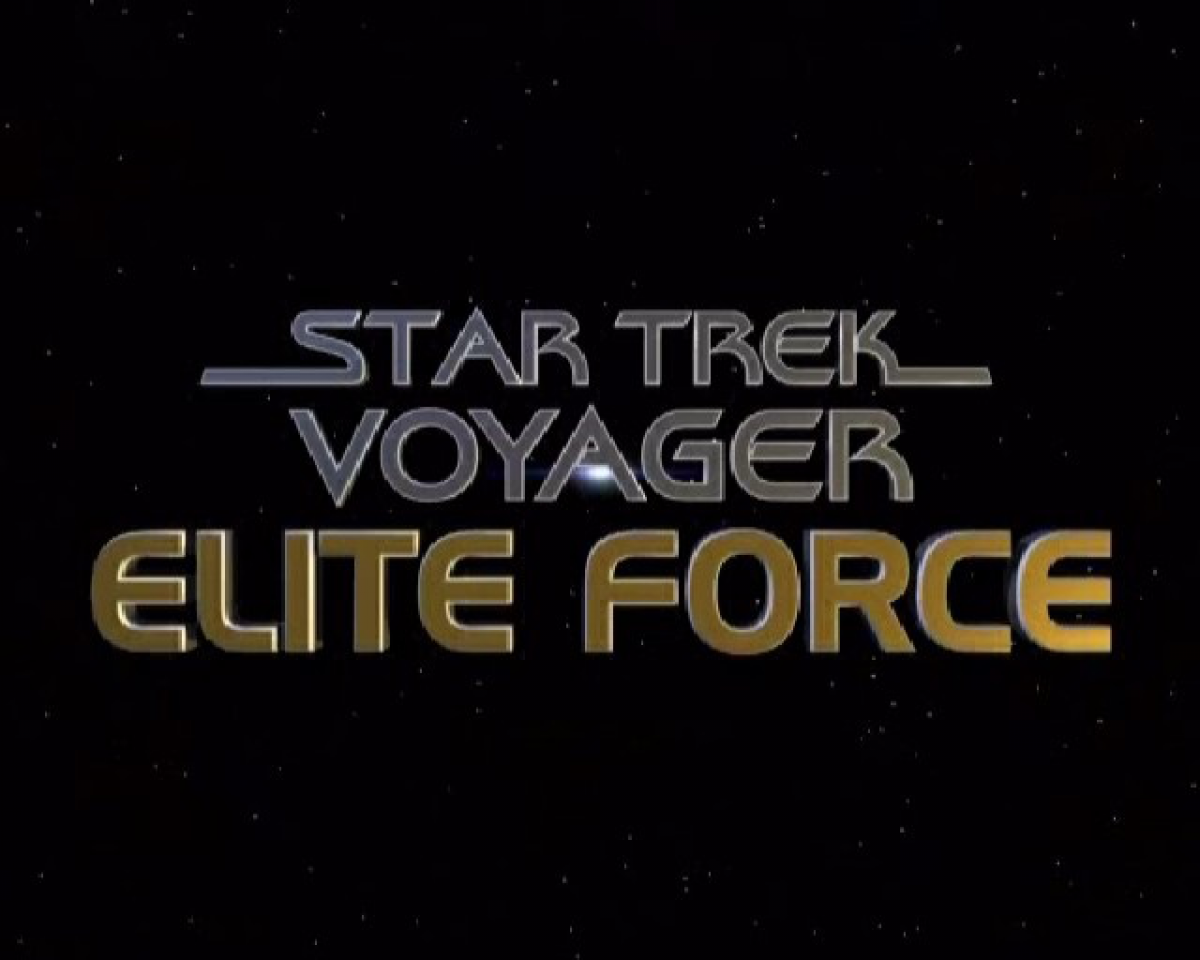 Star Trek Voyager Elite Force PlayStation 2 PS2 retro video game first person shooter title screen