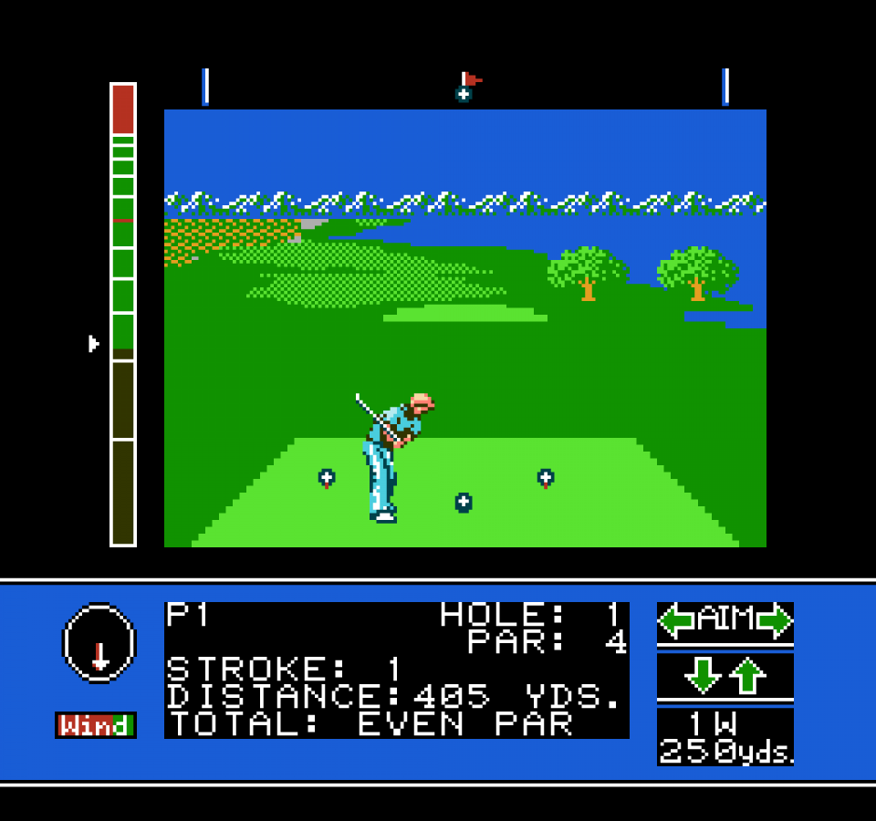 Jack Nicklaus Golf gameplay image for Nintendo Entertainment System (NES) retro video game