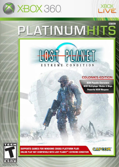 Lost Planet: Extreme Condition [Colonies Edition][Platinum Hits] cover art for Xbox 360 (X360) sci-fi third-person shooter video game