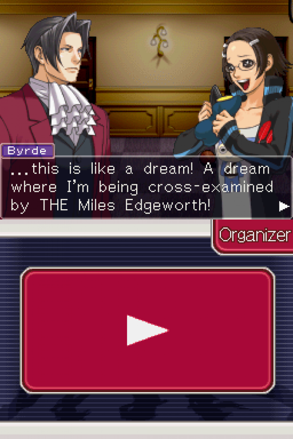 Ace Attorney Investigations: Miles Edgeworth gameplay for Nintendo DS (DS) detective visual novel adventure video game
