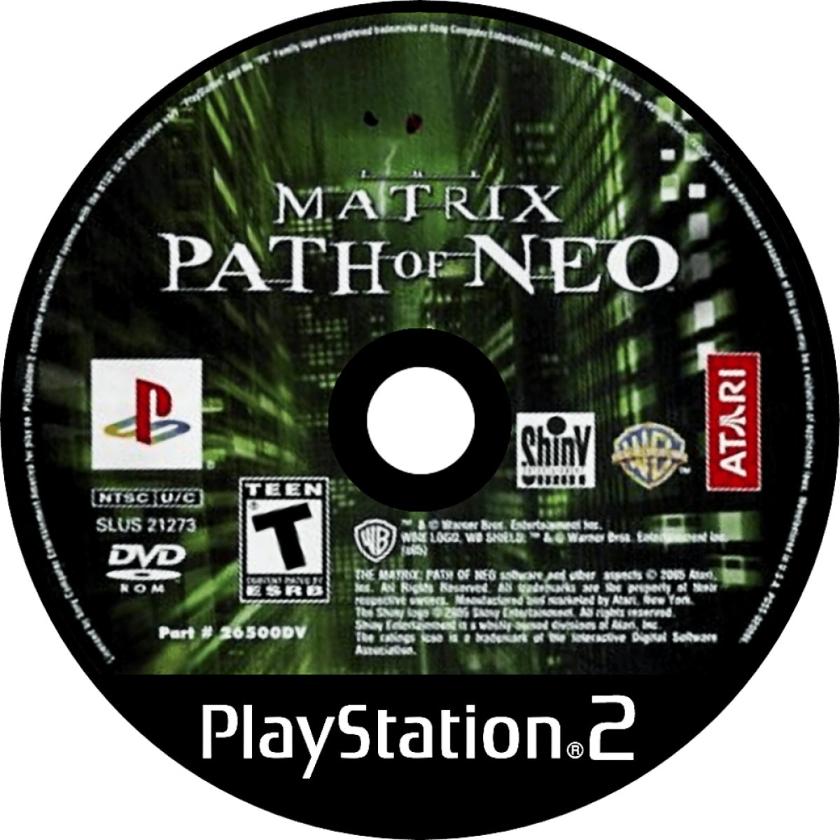 The Matrix Path of Neo PlayStation 2 PS2 for retro video game enthusiasts featuring action adventure gameplay martial arts combat bullet time mechanics cinematic movie inspired missions third person action sci fi storytelling and collectible gaming appeal disc