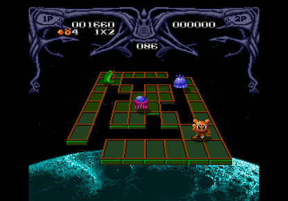 Zoom Sega Genesis GEN for retro video game enthusiasts featuring fast paced arcade action gameplay colorful maze style levels quick reflex challenges vibrant 16 bit graphics unique mascot adventure and collectible gaming appeal gameplay 