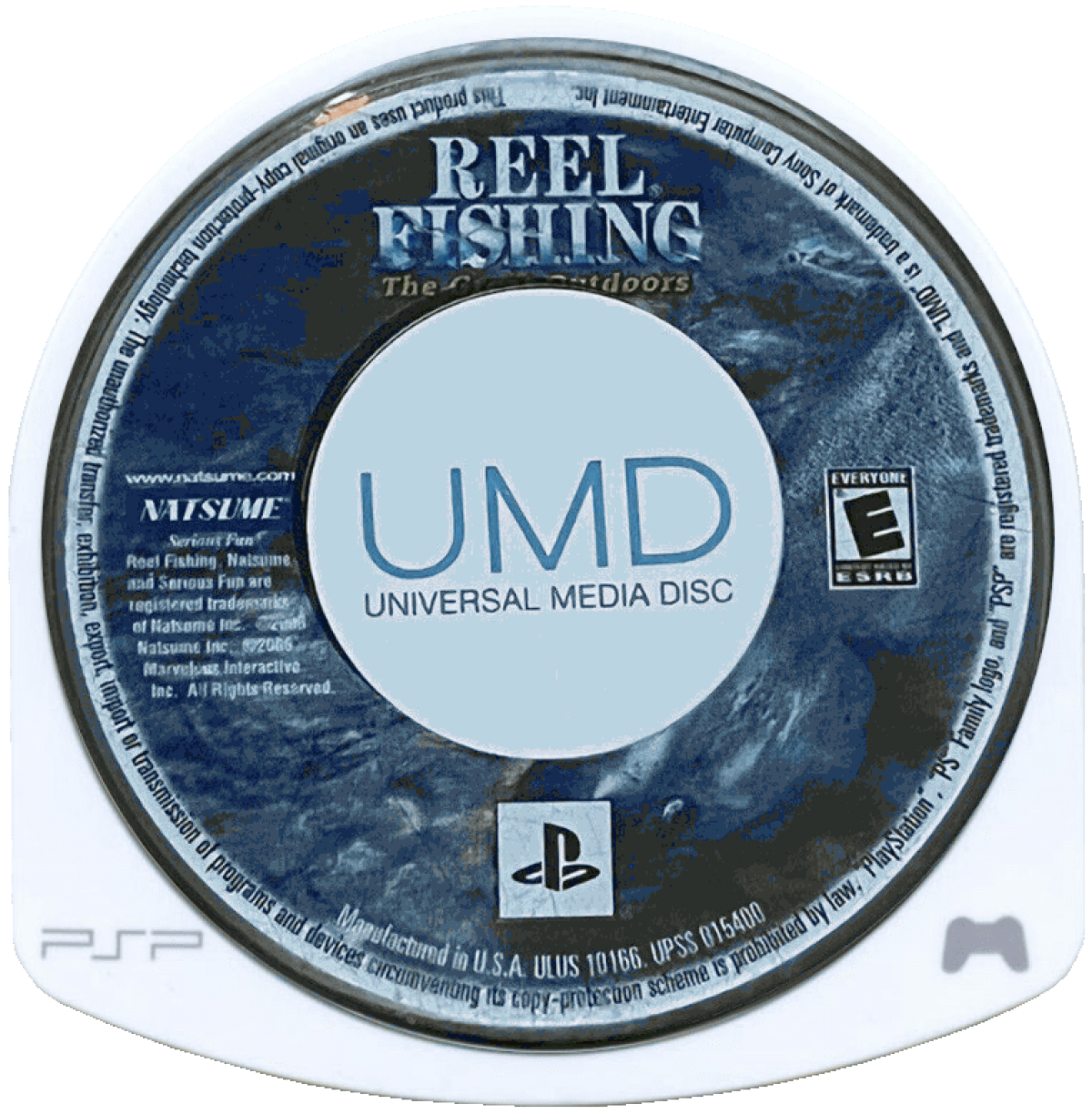Reel Fishing The Great Outdoors PlayStation Portable PSP inspired design featuring relaxing fishing simulation aesthetic tranquil natural environments realistic angling mechanics variety of fish species outdoor exploration gameplay and portable casual sports experience presentation UMD