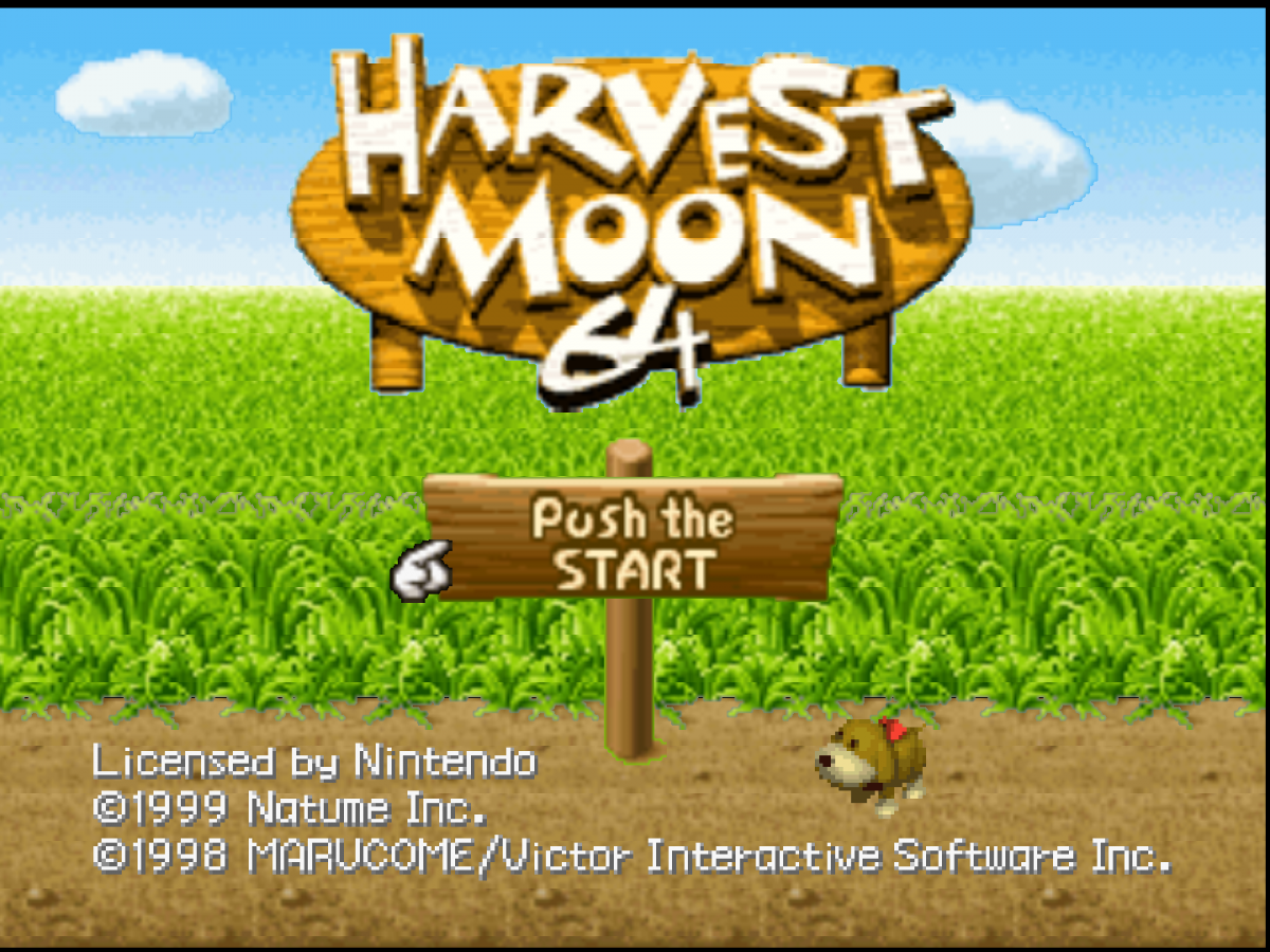 Harvest Moon 64 for Nintendo 64 farming simulation RPG featuring crop growing livestock raising marriage system seasonal events village life gameplay 