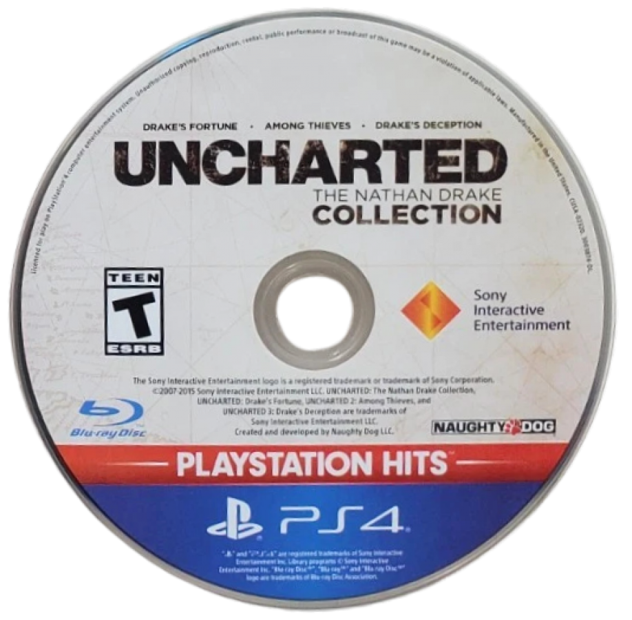 Uncharted: The Nathan Drake Collection [PlayStation Hits] – PlayStation 4 (PS4) video game disc, action-adventure collection game.