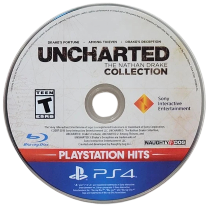 Uncharted: The Nathan Drake Collection [PlayStation Hits] – PlayStation 4 (PS4) video game disc, action-adventure collection game.