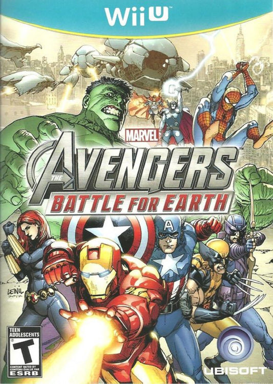 Marvel Avengers Battle for Earth cover art for Nintendo Wii U (Wii U) video game. 