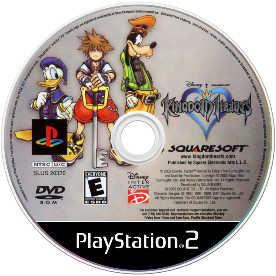 Kingdom Hearts disc art for PlayStation 2 (PS2) video game