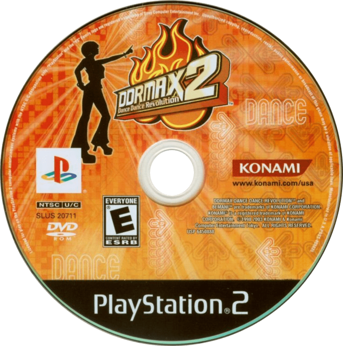 DDRMAX2 Dance Dance Revolution for PlayStation 2 rhythm music game featuring dance pad gameplay multiple songs multiplayer mode and choreographed dance routines disc