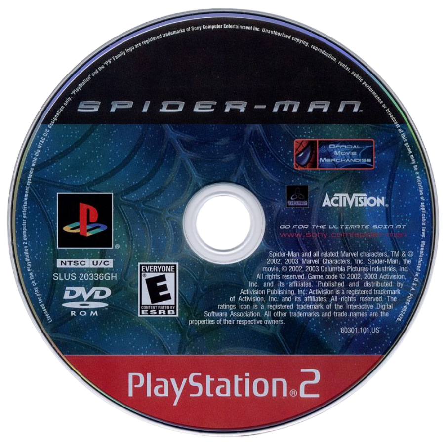 Spider-Man [Greatest Hits] – PlayStation 2 (PS2) video game disc, action-adventure superhero game.