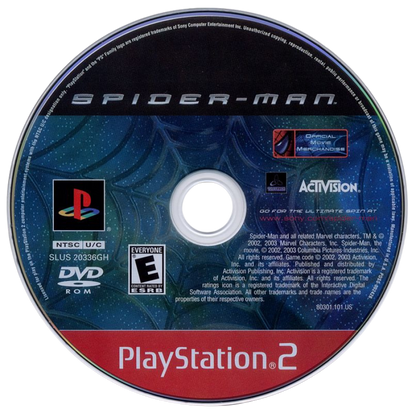 Spider-Man [Greatest Hits] – PlayStation 2 (PS2) video game disc, action-adventure superhero game.