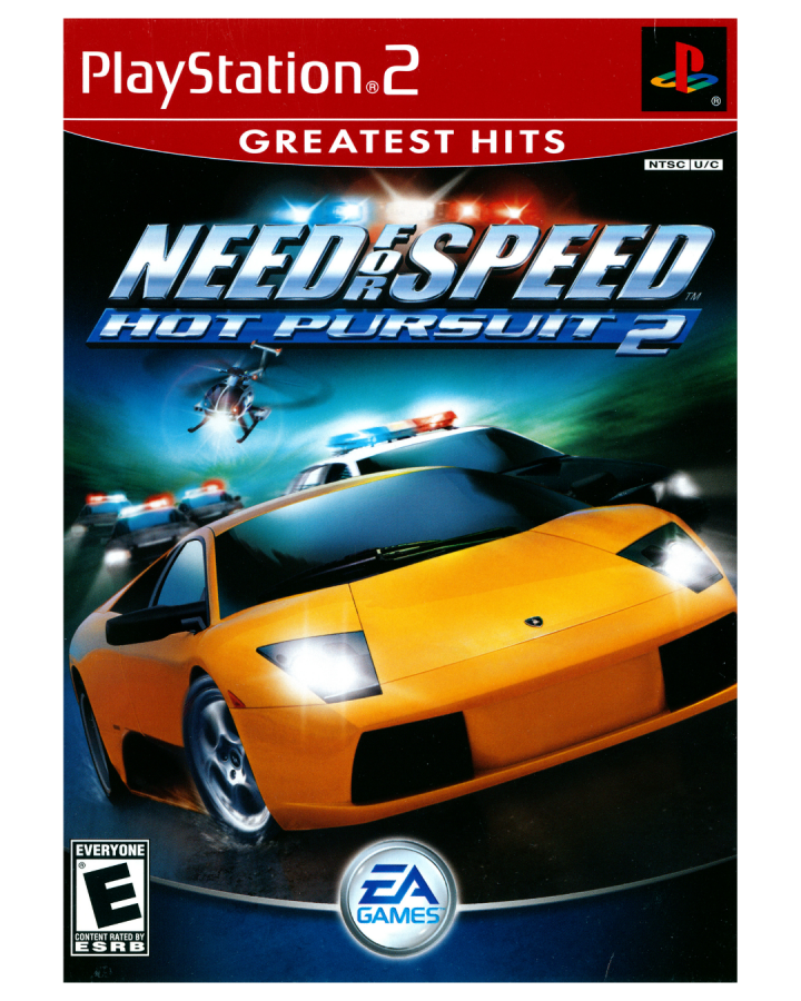 Need for Speed: Hot Pursuit 2 [Greatest HIts] cover art for PlayStation 2 video game. 