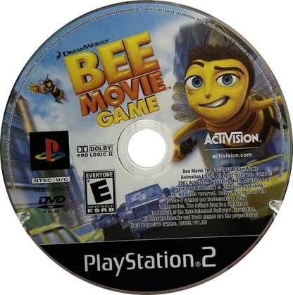 Bee Movie Game for PlayStation 2 with family-friendly adventure and movie-based theme disc