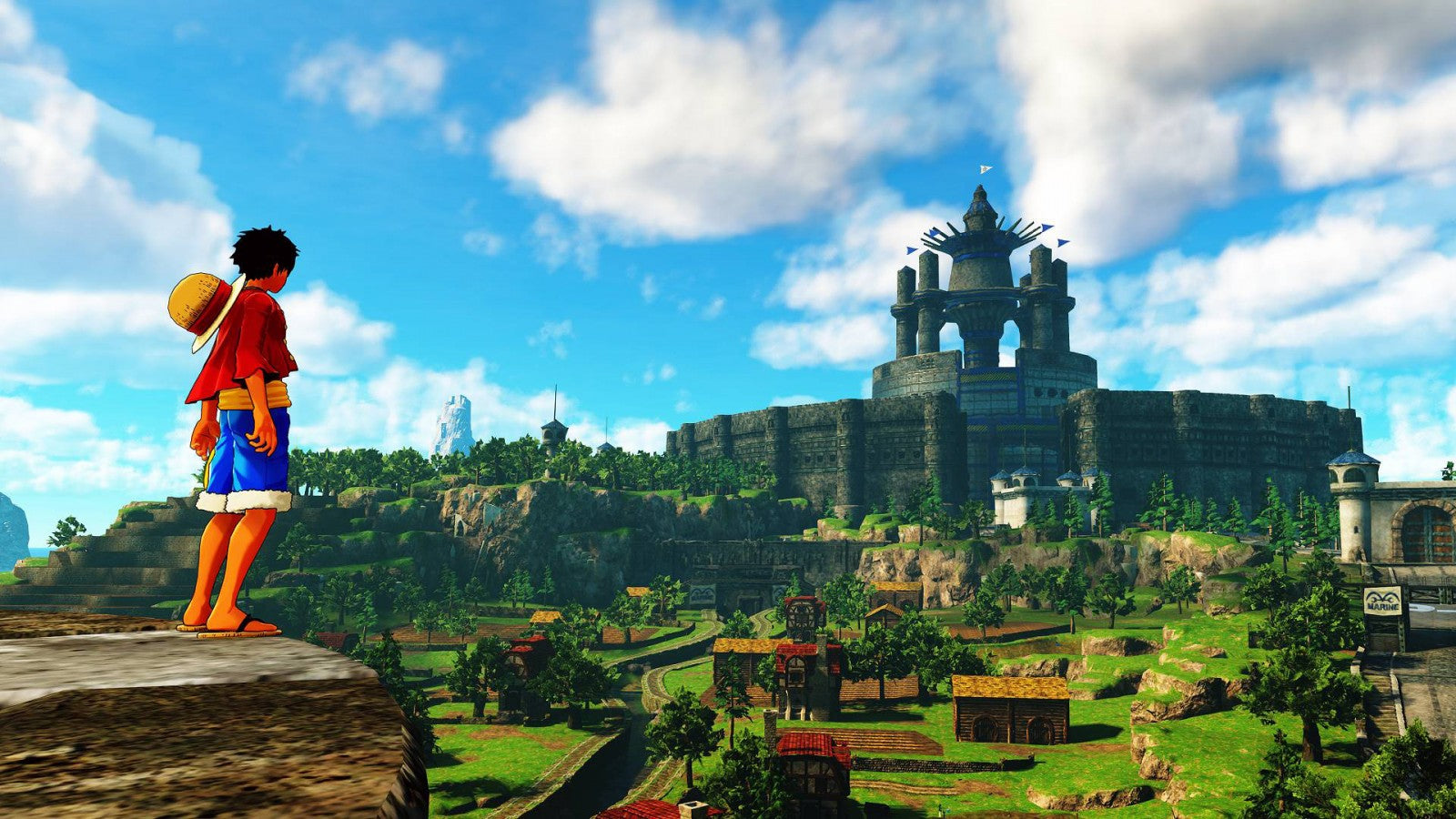 One Piece World Seeker PlayStation 4 game featuring open-world action-adventure gameplay based on the popular anime series screenshot