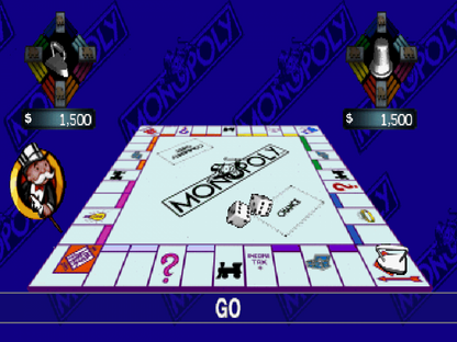 Monopoly gameplay for PlayStation 1 (PS1) retro video game