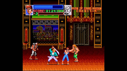 Super Double Dragon for Super Nintendo side scrolling beat em up featuring Billy and Jimmy Lee martial arts combat co op multiplayer and street fighting gameplay