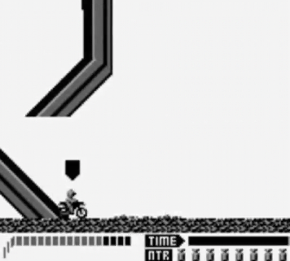 Motocross Maniacs gameplay for Game Boy (GB) video game